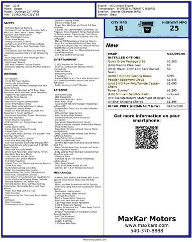 2018 Dodge Durango 3.6L V6 AWD SXT