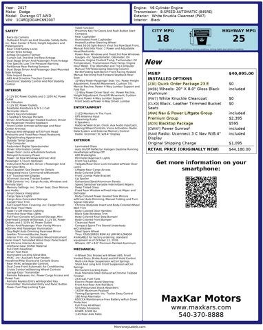 2017 Dodge Durango 3.6L 6 Cyl GT AWD