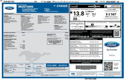 2017 Ford Mustang 5.0L TI-VCT V8 MANUAL GT Premium