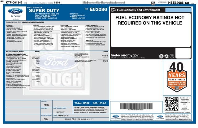 2017 Ford Super Duty F-350 SRW 6.2L 8 Cyl Lariat 4WD Crew Cab 8' Box