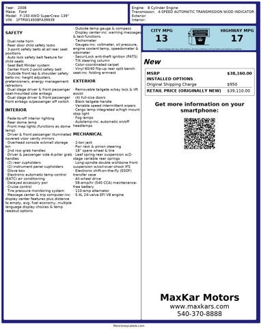 2008 Ford F-150 5.4L V8 AWD Limited