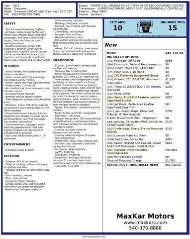 2015 Chevrolet Silverado 2500HD 6.0L V8 4WD LTZ