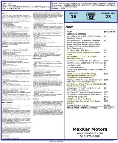 2018 Chevrolet Silverado 3500HD 4WD Crew Cab 167.7 High Country