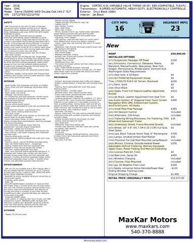 2018 GMC Sierra 2500HD 4WD 144.2 SLT 6.0L V8 SLT