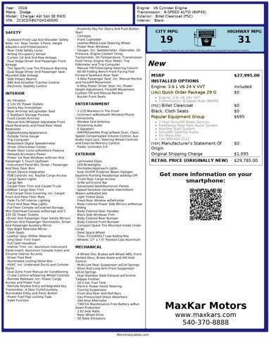 2016 Dodge Charger 3.6 L V6 SE