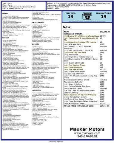 2017 RAM 3500 6.7L 6 Cyl Turbo Diesel Laramie 4x4 Crew Cab 8' Box