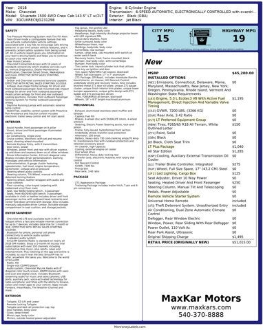 2018 Chevrolet Silverado 1500 5.3L 8 Cyl Z71 4WD Crew Cab 143.5" LT w/2LT