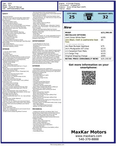 2021 Kia Forte 1.6L 4Cyl Turbo GT Manual