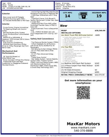 2012 Toyota Tundra 4x4 Double Cab 4.6L V8 6-Spd AT