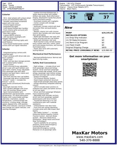 2015 Toyota Corolla 1.8 4-Cyl S