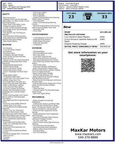 2019 Jaguar XF AWD Sedan 25t Prestige AWD